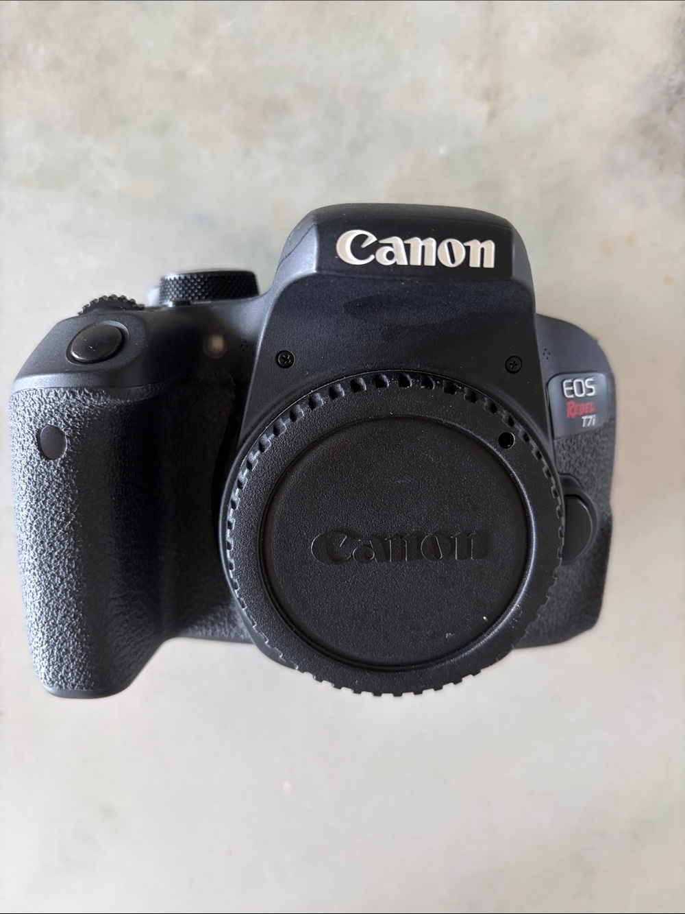 Canon EOS Rebel T7i DSLR Camera Body only-Black + 3 Batteries & Charger